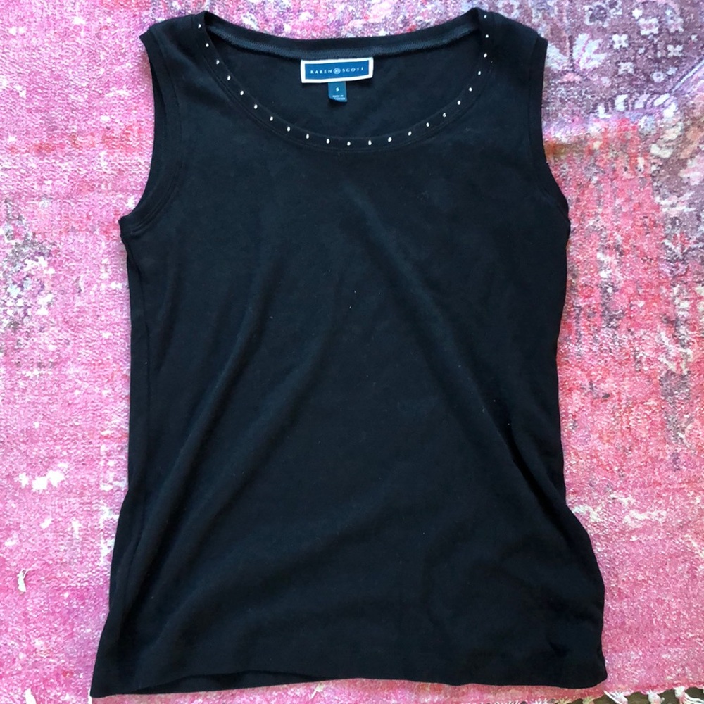 Karen Scott tank top with rhinestones!